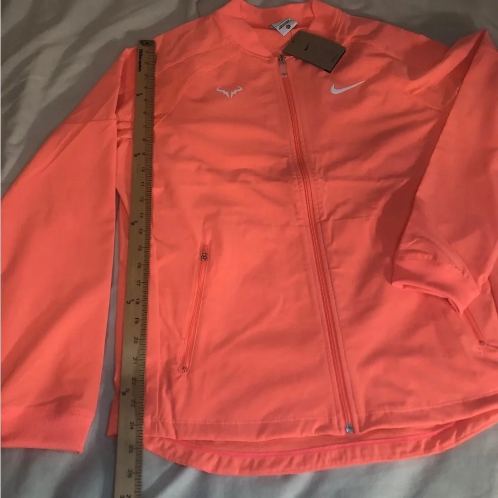 Nike Rafa Nadal Tennis Dri-Fit Tennis Jacket Orange Blast DV2885-854 Men Size L